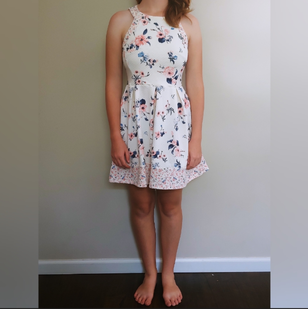 Juniors Floral Mini Dress